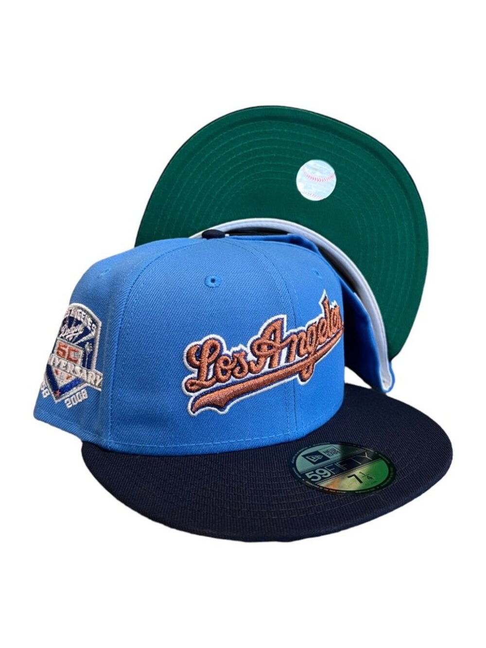 New Era Los Angeles Dodgers 59FIFTY Fitted Hat Cap 50th Year Side Patch
